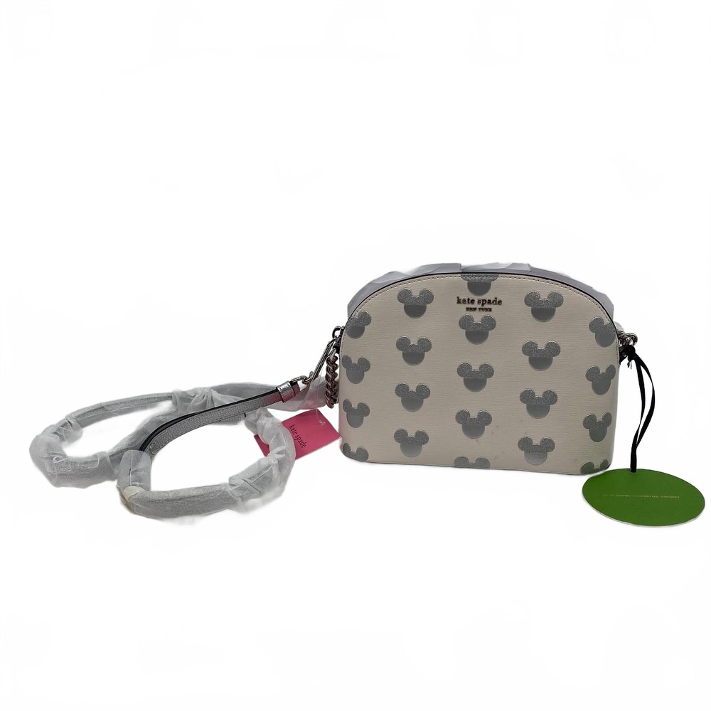 Kate Spade x Disney White Leather Crossbody Bag | Mickey Mouse OS